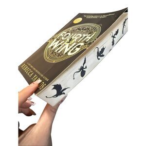 Fourth Wing by Rebecca Yarros Dragon sprayed edges Paperback